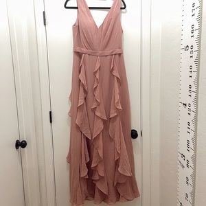 Azazie Bridesmaid Dress in Desert Rose Size 12